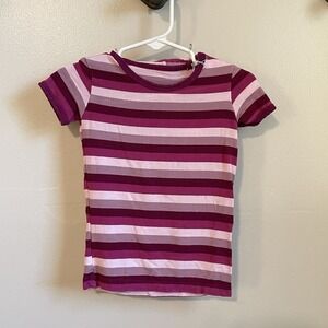 Kickee Pants Bamboo 2pc Short Pajama Set | 2T | Purple Pink Stripe Short Sleeve